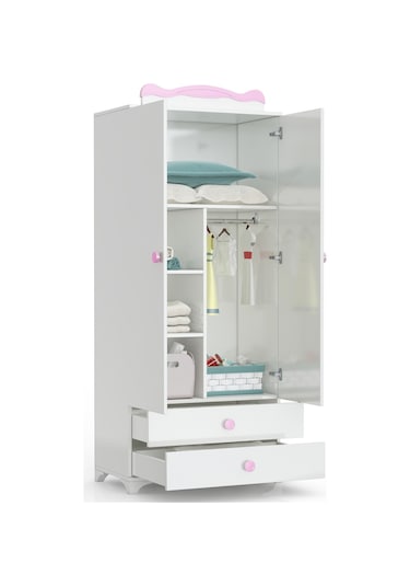 Patiko Sahra 058 2 Kapılı Dolap Pembe