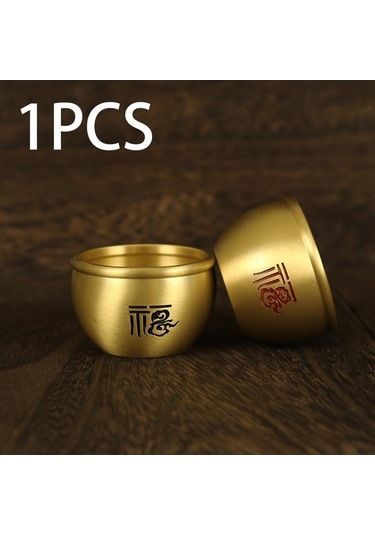 Trendooze Pirinç Fengshui Kase Baifu Vat Bakır, 5cmx3.3cm, Unik Dekor Hediye 5cmx3.3cm