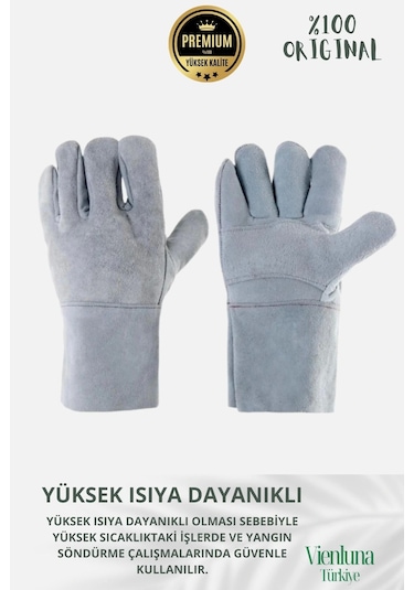 Premium Kalite Yüksek Isı Dayanımlı Kaynak Yangın Waterproof Çok Amaçlı Deri Eldiven