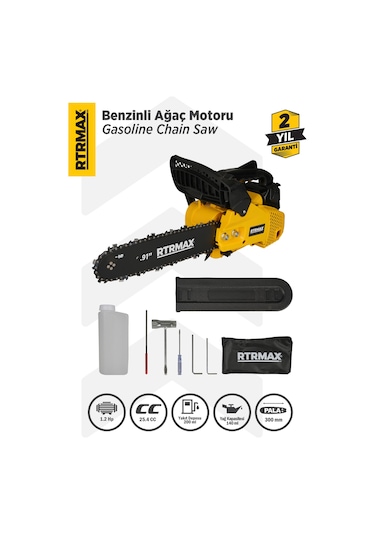 Rtrmax RTM953 1.2 Hp 25.4 Cc 30 CM Pala Benzinli Ağaç Kesme Motoru