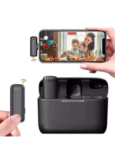 J13 Iphone Uyumlu Lightning Kablosuz Yaka Mikrofonu Gürültü Azalt