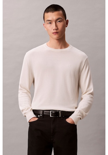 Calvin Klein Erkek Kazak Ekru
