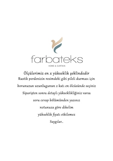 Mürdüm Rustik Perde Kuşgözü Halkalı Boru Halka Dekoring Perde 130 X 260