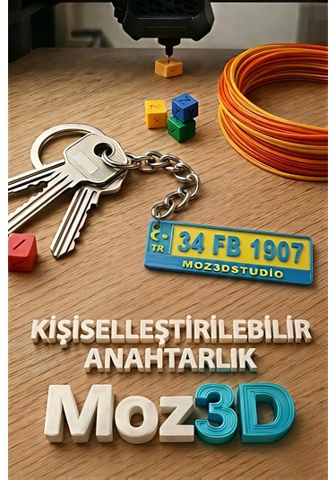 Kişiye Özel Fenerbahçe Plaka Anahtarlık Çok Renkli
