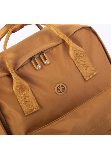 Nas Bag Unisex Sırt Ve El Çantası Büyük Boy Su Geçirmez Sırt Çantası 29x40 Cm Hardal