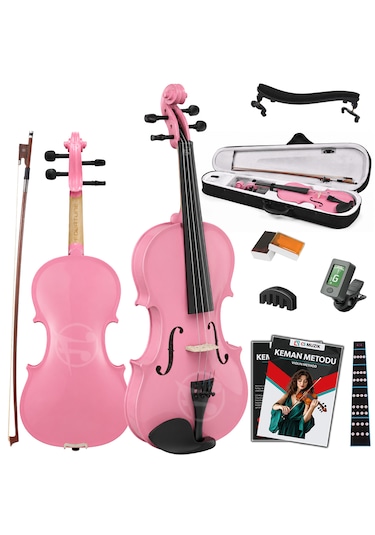 Fourtune Dante Vl-200pk 4/4 Akustik Pembe Keman Seti Tam Boy