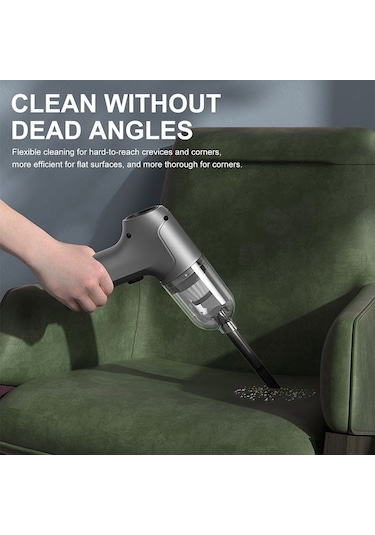 Geeksen 60w Kablosuz El Süpürgesi - Araç Ve Ev İçin Taşınabilir, Beyaz, Kuru Ve Islak Temizleme