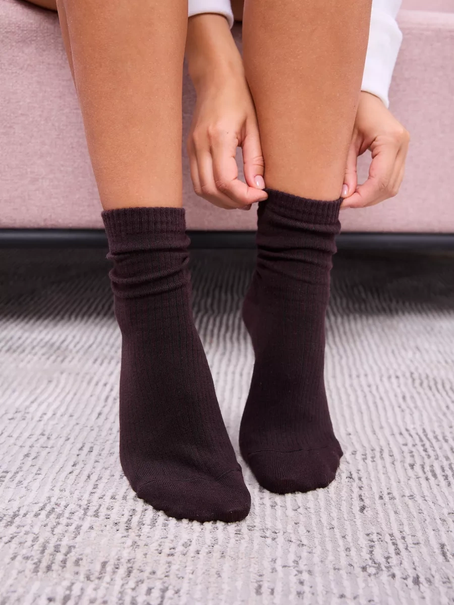 John Jeniford Yüksek Nervürlü Çoraplar 5 Çift Bir Arada 260938307 Kahverengi