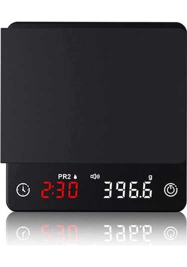Metabagua Sant Kuee Mini Akıllı Mutfak Terazisi Tartı Hassas Dijital Kahve Terazisi Espresso Zamanlayıcı İle Zkk1m1 Siyah
