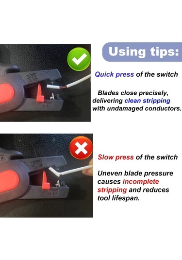 Xuweiwei Siyah Otomatik Cok Olcekli Ayarlanabilir Tel Kablo Siyirici Ve Kesici 10 Awg Ergonomik Kaymaz Tutus Ev Ofis Endustriyel Kullanım