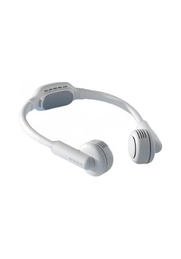 Usb Şarj Soğutma Asma Boyun Fanı, Açık Yüksek Rüzgar Taşınabilir Katlanır Fan 8296 Beyaz