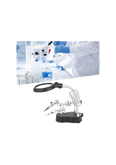 Lemestar Led Işık Ve Büyüteçli Tamir Yardımcı Klembi - Çalışma Masası Pil Yok - Te-801