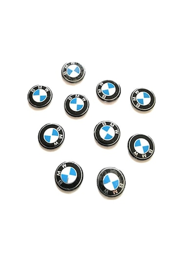 Bmw Için 3 Adet Araç Anahtar Logo Amblemi Çap: 11 Mm.Dir