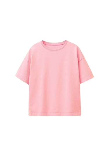 Zuzunga Basic 2'li Kız Çocuk Bisiklet Yaka T-shirt Lacivert - Pembe Pembe