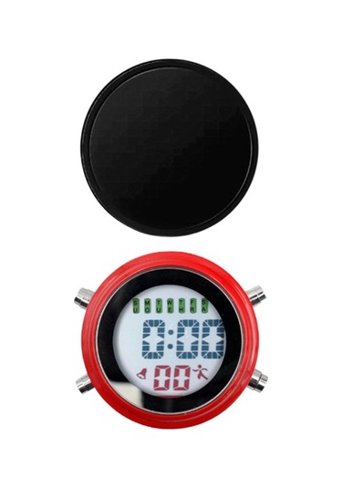 Suntek Su Geçirmez Mini Çalar Saat Motosiklet Kırmızı-siyah