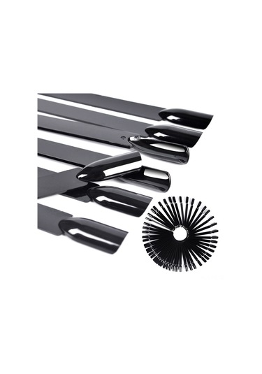 Reedark 50 Adet Abs Materyal Tırnak Rengi Gösterim Tahtası - Renk Testi Ve Pratik Uygulama İçin, Çıkarılabilir Ve Demir Çemberli