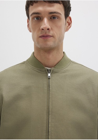 Mavi - Yeşil Bomber Ceket 0110582-71559 Yeşil