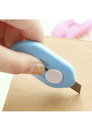 Willowhaven Sevimli Mini Bıçak Kesici Kağıt Jilet Ofis Kırtasiye, Plastik + Alaşım, 10g, Rastgele Renk Diğer