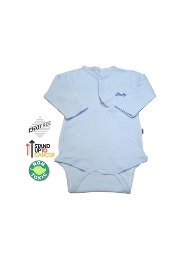 Sema Baby Uzun Kol Kaşkorse Badi (Body) Mavi 6-12 Ay Mavi