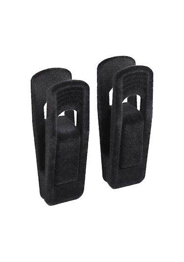 Siyah-20 Adet/takım Ceket Yapay Kadife Flok Kurutma Rafları Elbise Klipsi Plaj Ev Pantolon Dayanıklı Havlu Kelepçesi Çevre Dostu Kaymaz