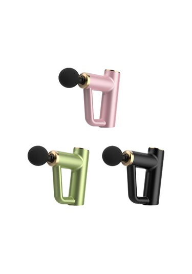 Yeni Nesil Güçlü 4 Farklı Başlıklı Hızlı Şarjlı Kas ve Vücut Masaj Tabancası Pembe