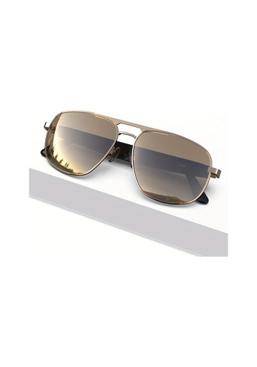 Honeybeeshop Kablosuz Akıllı Sesli Gözlük Altın Çerçeve Koyu Kahverengi Lens Hd Ses Otomatik Çağrı Cevaplama Uzun Pil Ömrü