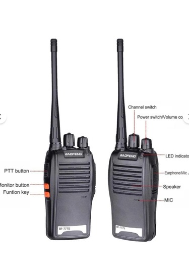 Tkstar 2 Li Set Baofeng 777s İnşaat Şantiye Av Gezi Vale Vinç Kafe Restorant Okul Telsizi