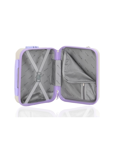 Mçs Polipropilen 3lü Valiz Seti Orta & Kabin & Makyaj V374 S24sy1000080-set 10729 Kemik/lila Kemik - Lila