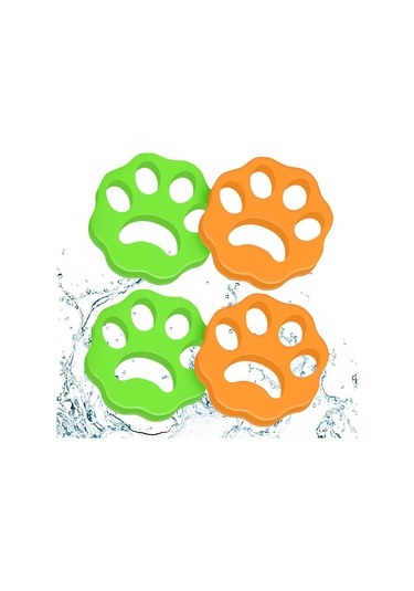 Kangvka Evcil Hayvan Tüyü Temizleme Paspası: Yeşil, Sarı Ve Özel Renk Seçenekleri, Pu Malzeme, 4'lü Paket Turuncu - Yeşil