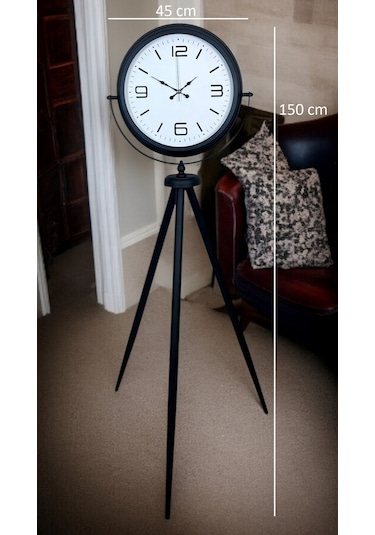 Black Balance Tripod Ayaklı Saat Siyah