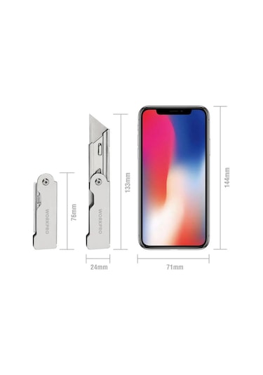 Workpro Wp211016 Paslanmaz Çelik Gövde Katlanır Rötuş Maket Bıçağı