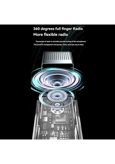 Lcd Ekranlı Kablosuz Yaka Mikrofonu Şarj Kutusu Taşınabilir