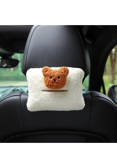 B-lambswool Araba Doku Kutusu Asılı Tip Çekmece Kutusu Kapağı Araba Koltuğu Arka Kol Dayama Kutusu Doku Çanta Karikatür Hayvanlar Peçete Doku Kağıt