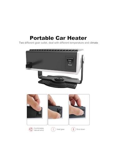 Ximistore9 Araç Isıtıcı Ve Soğutucu Fan - 180 Derece Dönebilir, Hızlı Buz Çözme Ve Sis Giderme Özellikli