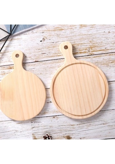 Kullanışlı Pizza Ahşap Anti Kürek Tahtası Doğal 6inch