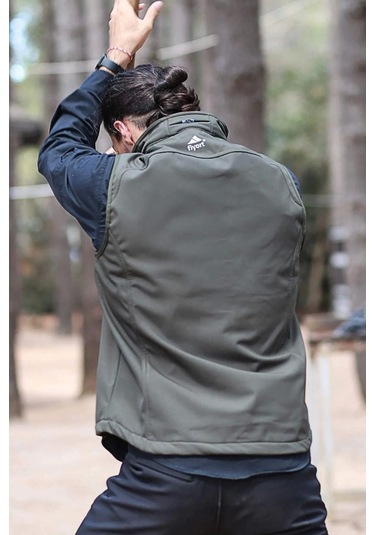 Softshell Yelek Erkek Rüzgar Geçirmez Su İtici Nefes Alabilir Fy82 Fiyort Kenai Outdoor Haki