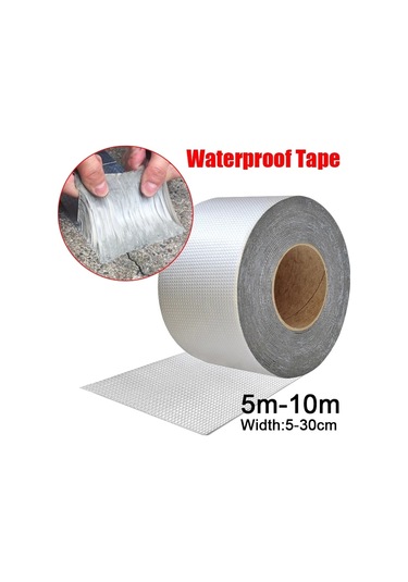 Su Geçirmez Bant Yüksek Sıcaklık Dayanımı Alüminyum Folyo Kalınlaştırmak Butil 5cm 1m