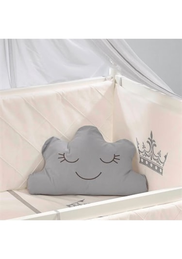 Meltem Kids Motto Gri Nakışlı Pamuklu Bebek Uyku Seti 60 x 120 CM Gri