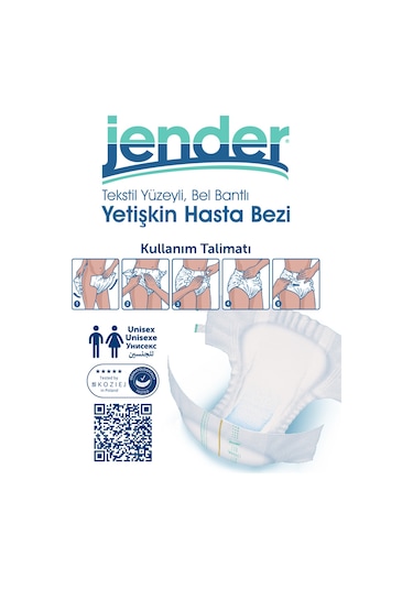 Jender Bel Bantlı Hasta Bezi Small 30'lu 4 Paket S