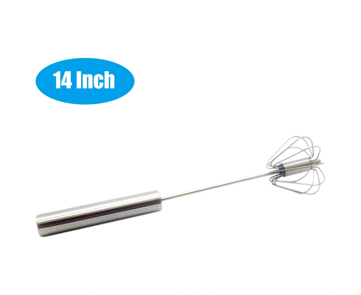 Youmex Ev Fırıncılığı İçin Paslanmaz Çelik El Çekmeli Döner Karıştırıcı - 35 Cm Boyunda, Krem, Yumurta Ve Sosları Hızlı Karıştırır Diğer