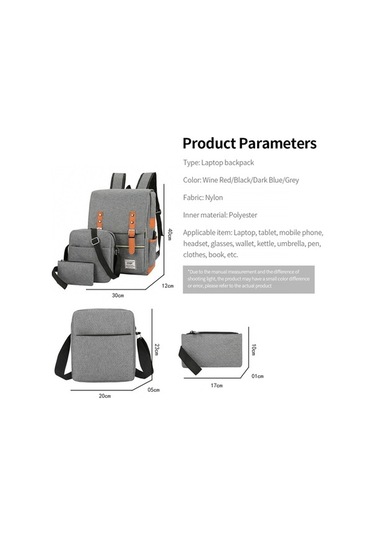 Novahub Geniş Kapasiteli Usb Portlu Laptop Çantası - Seyahat Ve Günlük Kullanım İçin Pratik Sırt Çantası Seti Siyah, Küçük Boyutlu Tasarım Siyah