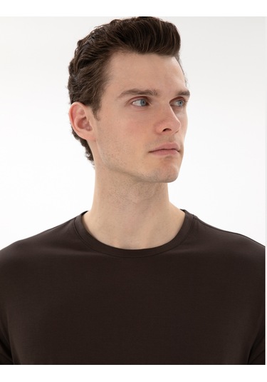 Pierre Cardin Erkek Kahverengi Tişört Basic 50302560-vr029 Kahverengi