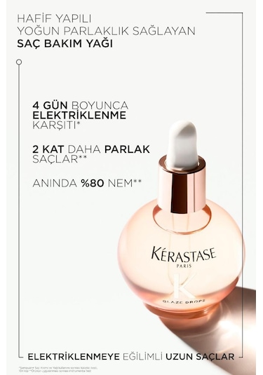 Kerastase Gloss Absolu Elektriklenmeye Eğilimli Saçlar Için Saç Bakım Yağı 45 ML