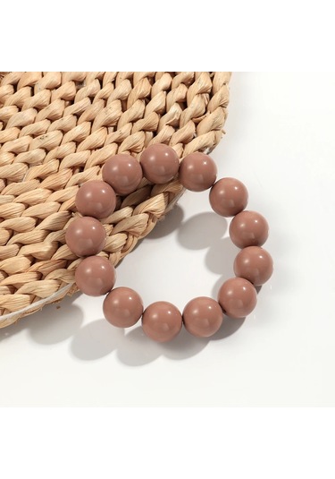 Fishsheep Bohem Tarzı Akrilik Yuvarlak Boncuklu Esnek Bilezik - Kadın Boho Takı 2025 Hediyeimitasyon Rodyumlu İmitasyon Rodyumlu