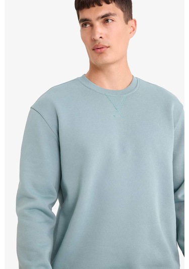 Defacto Regular Fit Bisiklet Yaka Basic Düz Kalın Sweatshirt T3777az25augn1124 Yeşil Defacto Regular Fit Bisiklet Yaka Basic Düz Kalın Sweatshirt T3777az25augn1124 Yeşil