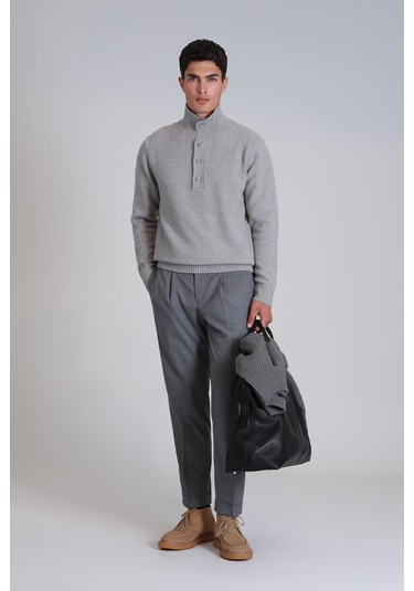 Lufian Bert Erkek Kazak Açık Gri Açık Gri 112090147100180 Açık Gri