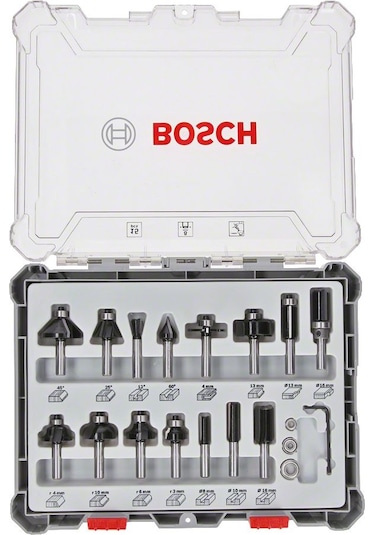 Bosch 15 Parça Karışık 8 MM (Pro) Freze Seti - 2607017472