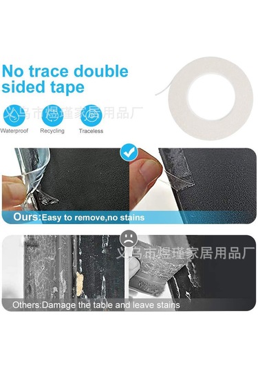 Moveevo Çocuk Güvenliği Şeffaf Yumuşak Kenar Koruyucu Bant - 6 Metre, Çift Taraflı Bantlı, Kokusuz, Stokta Var Diğer