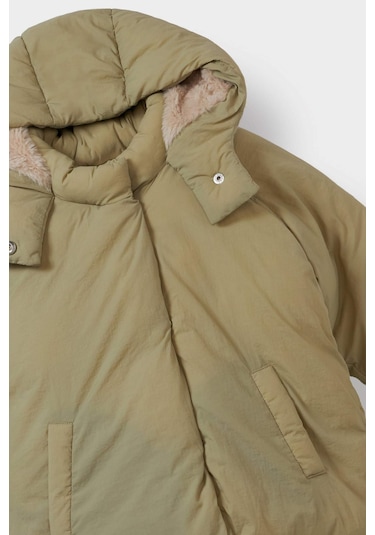 Defacto Kız Bebek Kapüşonlu Mont C5301a525augn497 Yeşil