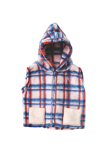 Andywawa Erkek Bebek Ekose Desenli Welsoft Bebek Yelek Ac21076rp 001